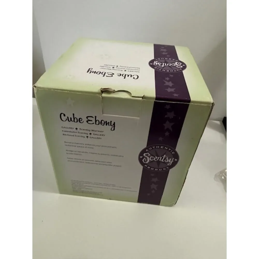 NIB Scentsy Ebony Cube Gallery Bird Silhouette Insert Black Warmer